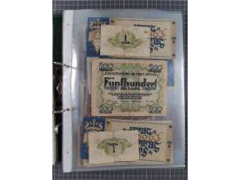 ALLE WELT: 1898/1984 ca., über 300 Banknoten, u.a Deutsches Reich, sowie Notgeld, II-III