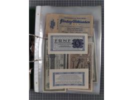 ALLE WELT: 1898/1984 ca., über 300 Banknoten, u.a Deutsches Reich, sowie Notgeld, II-III