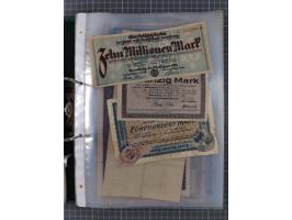 ALLE WELT: 1898/1984 ca., über 300 Banknoten, u.a Deutsches Reich, sowie Notgeld, II-III