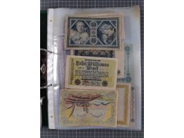 ALLE WELT: 1898/1984 ca., über 300 Banknoten, u.a Deutsches Reich, sowie Notgeld, II-III