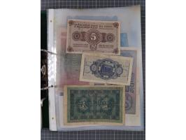 ALLE WELT: 1898/1984 ca., über 300 Banknoten, u.a Deutsches Reich, sowie Notgeld, II-III