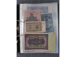 ALLE WELT: 1898/1984 ca., über 300 Banknoten, u.a Deutsches Reich, sowie Notgeld, II-III