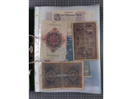 ALLE WELT: 1898/1984 ca., über 300 Banknoten, u.a Deutsches Reich, sowie Notgeld, II-III