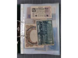 ALLE WELT: 1898/1984 ca., über 300 Banknoten, u.a Deutsches Reich, sowie Notgeld, II-III