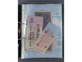 ALLE WELT: 1898/1984 ca., über 300 Banknoten, u.a Deutsches Reich, sowie Notgeld, II-III