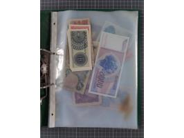 ALLE WELT: 1898/1984 ca., über 300 Banknoten, u.a Deutsches Reich, sowie Notgeld, II-III