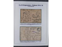 1901/18, Kriegsmarine Schiffspost, reichhaltige Ausstellungs-Sammlung mit über 80 Briefen und Karten, bessere Stücke dabei mi