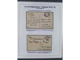 1901/18, Kriegsmarine Schiffspost, reichhaltige Ausstellungs-Sammlung mit über 80 Briefen und Karten, bessere Stücke dabei mi