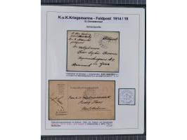 1901/18, Kriegsmarine Schiffspost, reichhaltige Ausstellungs-Sammlung mit über 80 Briefen und Karten, bessere Stücke dabei mi