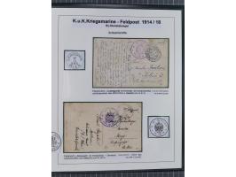 1901/18, Kriegsmarine Schiffspost, reichhaltige Ausstellungs-Sammlung mit über 80 Briefen und Karten, bessere Stücke dabei mi