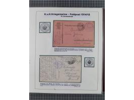 1901/18, Kriegsmarine Schiffspost, reichhaltige Ausstellungs-Sammlung mit über 80 Briefen und Karten, bessere Stücke dabei mi