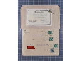 1948, über 120 Briefe und Karten mit Band/Netz-Frankaturen inkl. vieler Einzel- und Mehrfachfrankaturen, dabei bessere Franka