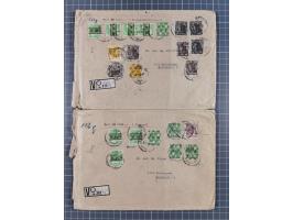 1948, über 120 Briefe und Karten mit Band/Netz-Frankaturen inkl. vieler Einzel- und Mehrfachfrankaturen, dabei bessere Franka