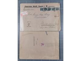 1948, über 120 Briefe und Karten mit Band/Netz-Frankaturen inkl. vieler Einzel- und Mehrfachfrankaturen, dabei bessere Franka