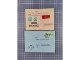 1948, über 120 Briefe und Karten mit Band/Netz-Frankaturen inkl. vieler Einzel- und Mehrfachfrankaturen, dabei bessere Franka
