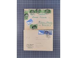 1948, über 120 Briefe und Karten mit Band/Netz-Frankaturen inkl. vieler Einzel- und Mehrfachfrankaturen, dabei bessere Franka