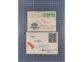 1948, über 120 Briefe und Karten mit Band/Netz-Frankaturen inkl. vieler Einzel- und Mehrfachfrankaturen, dabei bessere Franka