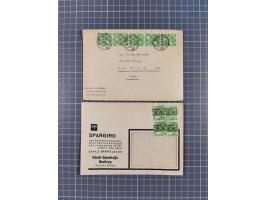 1948, über 120 Briefe und Karten mit Band/Netz-Frankaturen inkl. vieler Einzel- und Mehrfachfrankaturen, dabei bessere Franka