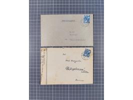 1948, über 120 Briefe und Karten mit Band/Netz-Frankaturen inkl. vieler Einzel- und Mehrfachfrankaturen, dabei bessere Franka