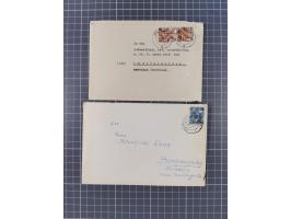 1948, über 120 Briefe und Karten mit Band/Netz-Frankaturen inkl. vieler Einzel- und Mehrfachfrankaturen, dabei bessere Franka