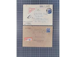 1948, über 120 Briefe und Karten mit Band/Netz-Frankaturen inkl. vieler Einzel- und Mehrfachfrankaturen, dabei bessere Franka