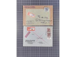 1948, über 120 Briefe und Karten mit Band/Netz-Frankaturen inkl. vieler Einzel- und Mehrfachfrankaturen, dabei bessere Franka