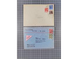 1948, über 120 Briefe und Karten mit Band/Netz-Frankaturen inkl. vieler Einzel- und Mehrfachfrankaturen, dabei bessere Franka