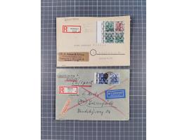 1948, über 120 Briefe und Karten mit Band/Netz-Frankaturen inkl. vieler Einzel- und Mehrfachfrankaturen, dabei bessere Franka