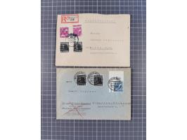 1948, über 120 Briefe und Karten mit Band/Netz-Frankaturen inkl. vieler Einzel- und Mehrfachfrankaturen, dabei bessere Franka