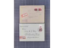 1948, über 120 Briefe und Karten mit Band/Netz-Frankaturen inkl. vieler Einzel- und Mehrfachfrankaturen, dabei bessere Franka