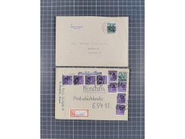 1948, über 120 Briefe und Karten mit Band/Netz-Frankaturen inkl. vieler Einzel- und Mehrfachfrankaturen, dabei bessere Franka