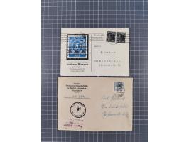 1948, über 120 Briefe und Karten mit Band/Netz-Frankaturen inkl. vieler Einzel- und Mehrfachfrankaturen, dabei bessere Franka