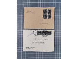 1948, über 120 Briefe und Karten mit Band/Netz-Frankaturen inkl. vieler Einzel- und Mehrfachfrankaturen, dabei bessere Franka