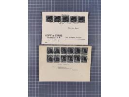 1948, über 120 Briefe und Karten mit Band/Netz-Frankaturen inkl. vieler Einzel- und Mehrfachfrankaturen, dabei bessere Franka