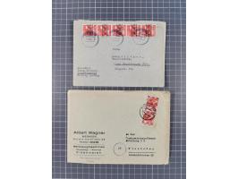 1948, über 120 Briefe und Karten mit Band/Netz-Frankaturen inkl. vieler Einzel- und Mehrfachfrankaturen, dabei bessere Franka