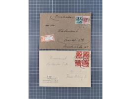 1948, über 120 Briefe und Karten mit Band/Netz-Frankaturen inkl. vieler Einzel- und Mehrfachfrankaturen, dabei bessere Franka