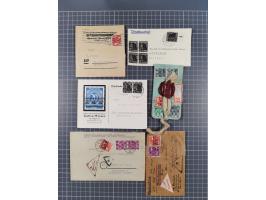 1948, über 120 Briefe und Karten mit Band/Netz-Frankaturen inkl. vieler Einzel- und Mehrfachfrankaturen, dabei bessere Franka