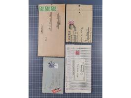 1948, über 120 Briefe und Karten mit Band/Netz-Frankaturen inkl. vieler Einzel- und Mehrfachfrankaturen, dabei bessere Franka