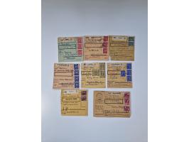 1946/47, interessanter Sammlungsposten mit über 100 Paketkarten mit vielen Einzel- und Mehrfachfrankaturen, interessanten Ver