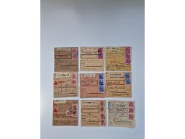 1946/47, interessanter Sammlungsposten mit über 100 Paketkarten mit vielen Einzel- und Mehrfachfrankaturen, interessanten Ver