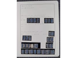 1948, Partie auf drei Blättern und Steckkarten mit unterschiedlichen Zähnungen und Wasserzeichen, einige Einheiten und Randst