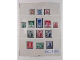 1945/49, postfrische in den Hauptnummern komplette Sammlungen Alliierte Besetzung und Bizone, dabei u.a. Mi.-Nr. A IX/II und 