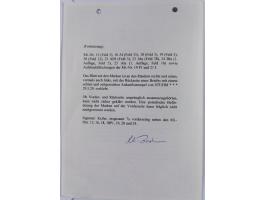 1920, Versuchsaufdrucke: 1 Mark karmin mit Mediävalaufdruck in rot, zusammen mit u.a. Germania 50 Pfennig, rotem Probeaufdruc