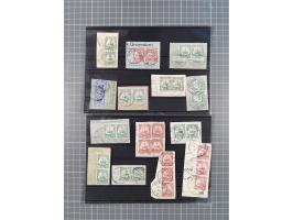 1897/1914, 28 Briefstücke inkl. sieben Postanweisungs-Briefstücken mit Paaren bzw. “Mehrfachfrankaturen” diverser Marken mit 