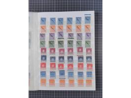 1941/43, postfrischer Doubletten-Bestand, inklusive Dienstmarke und Portomarken, Mi.-Nr. 1-107 komplett sowie Bl. 1-4, jede W