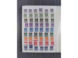 1941/43, postfrischer Doubletten-Bestand, inklusive Dienstmarke und Portomarken, Mi.-Nr. 1-107 komplett sowie Bl. 1-4, jede W