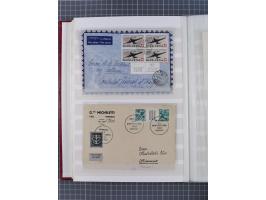 1813/1955, Partie mit 50 Briefen und Karten, dabei Vorphila, interessante Verwendungen ab Strubel, mit Luftpost, Mehrfach- un