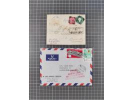 1832/1981, small group of covers and cards, noted 1845 entire letter from Antigua to London, 1888 Hawai cover to Germany endo