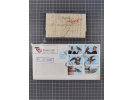1832/1981, small group of covers and cards, noted 1845 entire letter from Antigua to London, 1888 Hawai cover to Germany endo