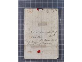 1832/1981, small group of covers and cards, noted 1845 entire letter from Antigua to London, 1888 Hawai cover to Germany endo